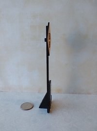 1:12 scale dollhouse Halloween decor Dead End sign on witchy boots