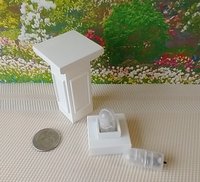 1:12 Dollhouse garden pedestal Battery operated lighted pedestal as plant stand or display stand or patio side table Price is for ONE unit REF Rectangle patterns