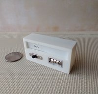 1:12 Dollhouse Merry Christmas light box Battery operated holiday light box No external wires REF Red bgound