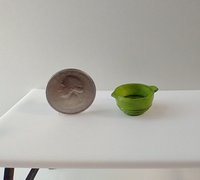 1:12 Dollhouse miniature mixing bowl REF Green