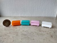 1:12 scale dollhouse retro radio Mid-century style radio MCM accessory REF Pink case