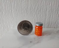 1:12 Dollhouse miniature mason jar inspired glassware with silvery lid Colored faux glass jar DIY supply Price is for EACH REF Amber tint