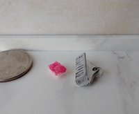 1:12 Dollhouse kitchen sink sponge holder with faux suction cup comes with one pink sponge Brush sold separately