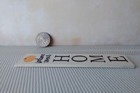 1:12 Dollhouse porch sign Welcome to our Home with pumpkin decal Wooden porch sign for autumn REF White background