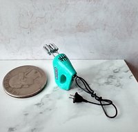 1:12 Dollhouse miniature hand mixer with power cord and plug REF Mint
