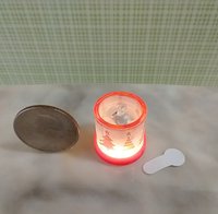 1:12 Dollhouse miniature fall candle sleeve or battery lighted candle holder REF Multi-colored trees