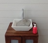 1:12 Dollhouse miniature hand soap or hand lotion Price is for EACH unit REF Red