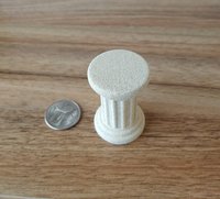 1:12 Dollhouse garden pedestal with fine stone texture REF Fluted