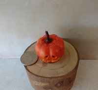 Battery operated miniature light up Jack-O-Lantern Pumpkin LED light for Halloween No external wires REF Water drop eyes