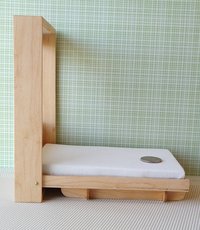 REERVED 1:12 Dollhouse miniature Murphy bed in solid hard maple Full/double fold-down bed Wall bed with shelving multi-function dolls bed