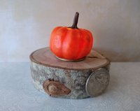 Battery operated miniature light up Jack-O-Lantern Pumpkin LED light for Halloween No external wires REF Water drop eyes