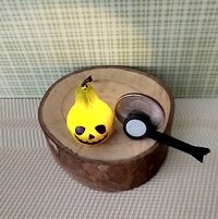1:12 scale miniature light up gourd lantern Battery operated gourd Jack-o-lantern with magnet switch control Halloween decor REF Green gourd