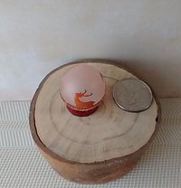 1:12 Dollhouse holiday light up globe ornament Free standing frosted globe Christmas ornament Battery operated holiday light REF Oh deers