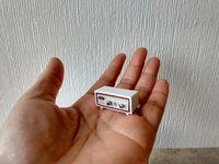 1:12 scale dollhouse retro radio Mid-century style radio MCM accessory REF White case