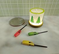 1:12 scale dollhouse holiday edition Candle lighter Click flame lighter NON-working Color options:red, green or golden Price is for EACH