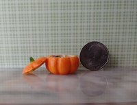 1:12 scale dollhouse pumpkin cookie jar for Halloween Thanksgiving Decorative jar as centerpiece for fall decoration