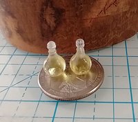 1:12 Dollhouse cooking oil dispenser  faux glass cruet olive oil dispenser with clear stopper PRICE is for EACH