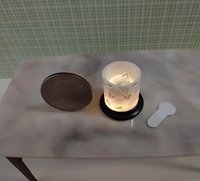 1:12 Dollhouse miniature fall candle sleeve or battery lighted candle holder REF Holly