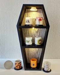 1:12 Dollhouse Halloween battery lighted  candle holder with balloon LED light insert REF Hottie red lips