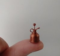 1:12 Dollhouse miniature retro spray bottle Plant mister in vintage style REF Copper finish