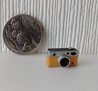 1:12 scale dollhouse retro style camera COLOR Golden yellow