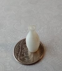 1:12 miniature white vase inspired by a bowling pin :)