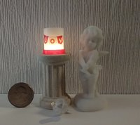 1:12 Dollhouse miniature LOVE candle sleeve or battery lighted candle holder REF LOVE bunting
