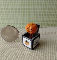 1-inch scale miniature Jack in the box Halloween decor or Kids room accessory