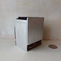 MADE TO ORDER 1:12 Dollhouse gas stove with  light up oven and four burners with suggested blue flames Non-refundable Deposit Payment