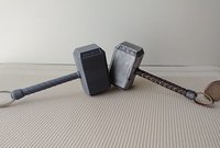 3D printed in PLA miniature God of Thunder hammer unfinished