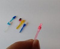 1:12 Dollhouse BBQ basting brush Faux silicone basting brush for kitchen or grilling REF Clear pink handle PRICE is for EACH