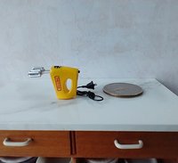 1:12 Dollhouse miniature hand mixer with power cord and plug REF Yellow