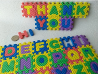 Miniature foam tiles floor mat with alphabets and numbers Play puzzle mat 36-piece miniature Multi-color interlocking foam mat Price is for EACH set