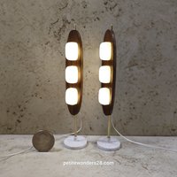 1:12 Dollhouse mid-century modern inspired surfboard shaped floor lamp Battery operated LED lamp with 3 shades and external wires Price is for EACH