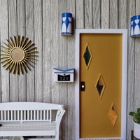 1:12 Dollhouse miniature MCM themed wall light or wall sconce powered by a balloon light Price is for EACH unit REF Blue