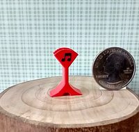 1:12 scale dollhouse headphone STAND Color: red