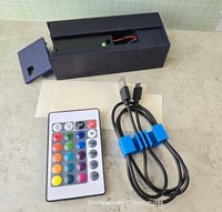 Dollhouse miniature light box or store sign with color changing back lit LEDs Battery operated with 2 AAA batteries or USB power