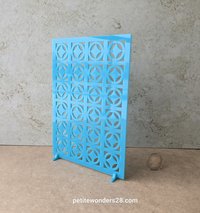 1:12 Dollhouse MCM -styled room divider REF Turquoise