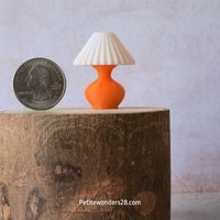 1:12 dollhouse table lamp Battery operated table lamp no external wires Price is for EACH REF Orange