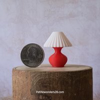 1:12 dollhouse table lamp Battery operated table lamp no external wires Price is for EACH REF Red