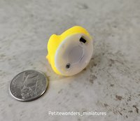 Battery operated yellow rubber duck lamp LED light Rubber duckie lamp for kids room 1:12 or play scale for you to decide
