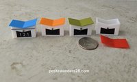 1:12 Dollhouse MCM themed mailbox with iconic butterfly roofline Personalized house number optional REF Blue roof