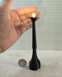 1:12 scale dollhouse battery lighted street lamp with removable skull shade No external wires REF Skull