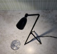 1:12 Dollhouse mid-century style tripod floor lamp Battery operated LED lamp with external wires REF Black grasshopper
