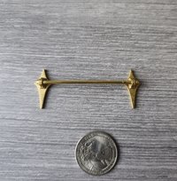 1:12 Dollhouse mid-century style towel bar REF Star