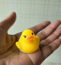 Battery operated yellow rubber duck lamp LED light Rubber duckie lamp for kids room 1:12 or play scale for you to decide
