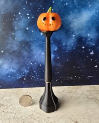 1:12 scale dollhouse battery lighted street lamp with removable pumpkin shade No external wires REF Pumpkin