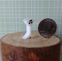 1:12 scale dollhouse headphone STAND Color: white