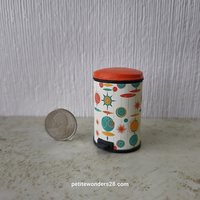 1:12 Dollhouse MCM-themed trash cans for kitchen with hinged lid Mid-century modern dollhouse accessory.  Price is for EACH