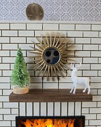 1:12 Dollhouse mid-century styled sunburst mirror with 28 rays MCM dollhouse decorative mirror Wall decor 